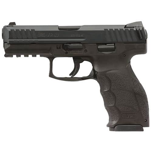 HK 81000243 VP40 *MA Compliant 40 S&W 4.90" 10+1 (2) Black Black Steel Slide Black Interchangeable Backstrap Grip HK 81000243 VP40 *MA Compliant 40 S&W 4.90" 10+1 (2) Black Black Steel Slide Black Interchangeable Backstrap Grip