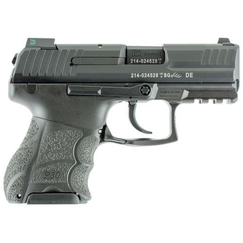 HK 81000087 P30SK Subcompact V3 9mm Luger 3.27" 10+1 (3) Black Black Steel Slide Black Interchangeable Backstrap Grip Night Sights HK 81000087 P30SK Subcompact V3 9mm Luger 3.27" 10+1 (3) Black Black Steel Slide Black Interchangeable Backstrap Grip Night Sights