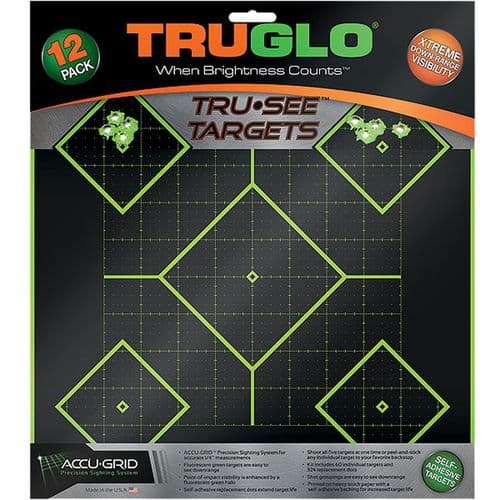 Truglo TG-14A12 Tru-See Self-Adhesive Paper 5-Diamond Black/Green 12 Per Pkg Truglo TG-14A12 Tru-See Self-Adhesive Paper 5-Diamond Black/Green 12 Per Pkg