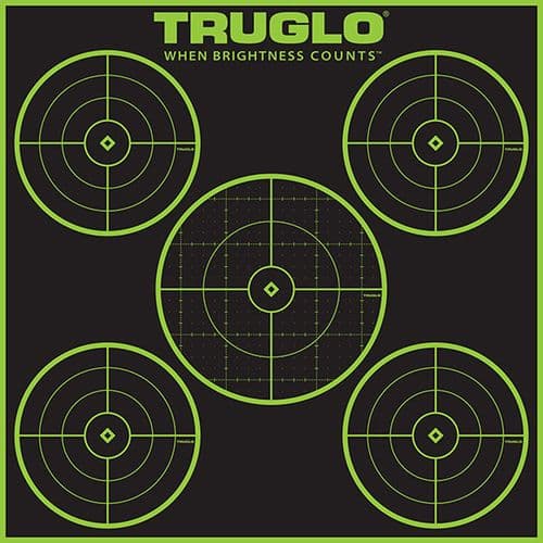 Truglo TG-11A12 Tru-See Self-Adhesive Paper 5-Bullseye Black/Green 12 Per Pkg Truglo TG-11A12 Tru-See Self-Adhesive Paper 5-Bullseye Black/Green 12 Per Pkg