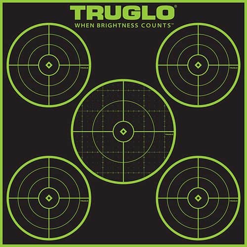 Truglo TG-11A12 Tru-See Self-Adhesive Paper 5-Bullseye Black/Green 12 Per Pkg Truglo TG-11A12 Tru-See Self-Adhesive Paper 5-Bullseye Black/Green 12 Per Pkg