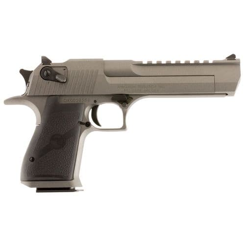 Magnum Research DE50TU Desert Eagle Mark XIX 50 AE 6" 7+1 Tungsten Gray Cerakote Carbon Steel Frame & Slide Black Rubber Grip Magnum Research DE50TU Desert Eagle Mark XIX 50 AE 6" 7+1 Tungsten Gray Cerakote Carbon Steel Frame & Slide Black Rubber Grip