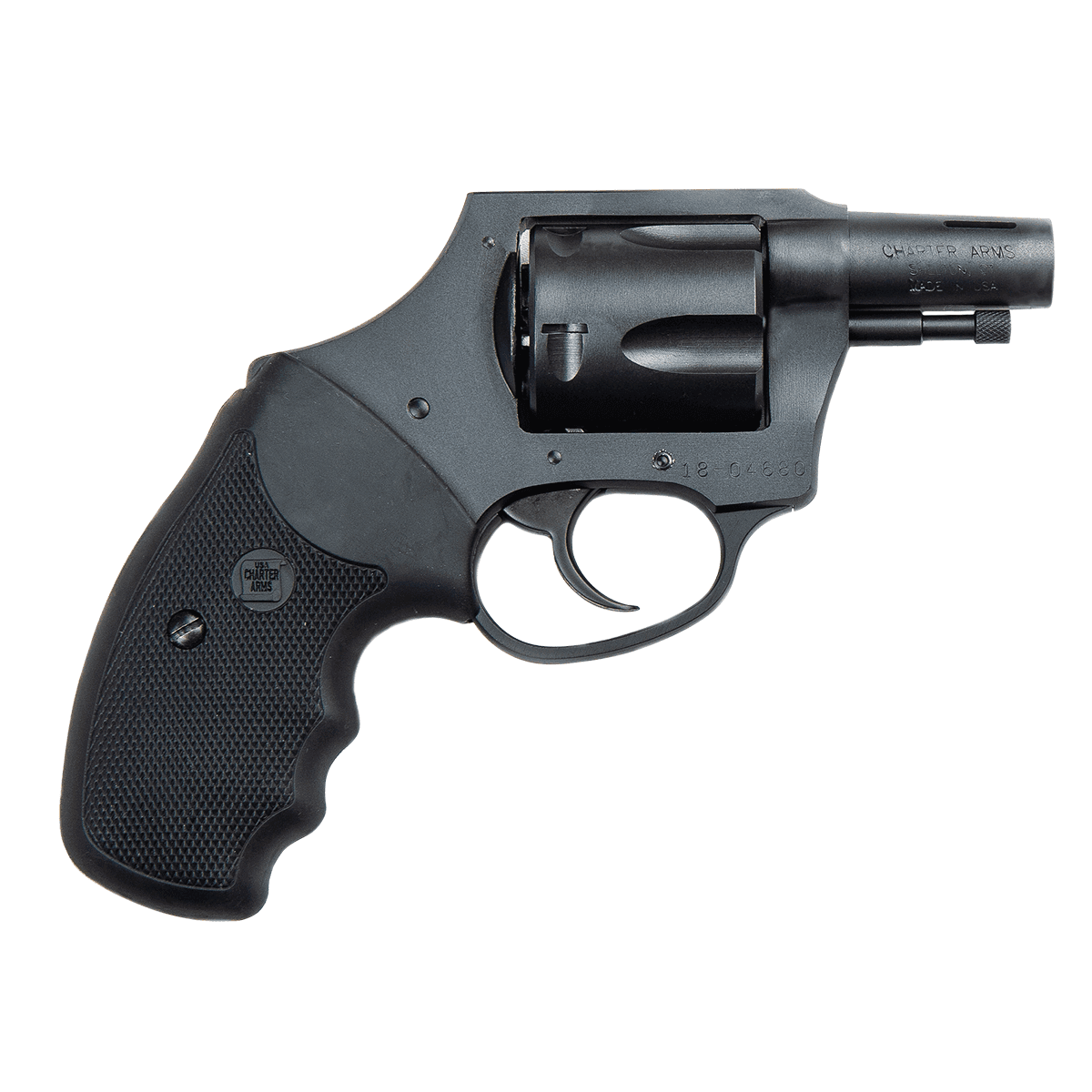 Charter Arms 64429 Bulldog Boomer 44 S&W Spl 5rd 2" Overall Black Nitride Stainless Steel with Black Rubber Grip Charter Arms 64429 Bulldog Boomer 44 S&W Spl 5rd 2" Overall Black Nitride Stainless Steel with Black Rubber Grip