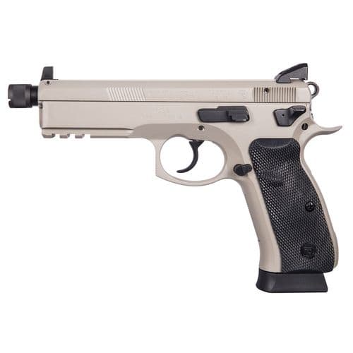 CZ-USA 01253 CZ 75 SP-01 Tactical 9mm Luger 5.20" 10+1 Urban Gray Urban Gray Steel Slide Black Rubber Grip Suppressor Ready CZ-USA 01253 CZ 75 SP-01 Tactical 9mm Luger 5.20" 10+1 Urban Gray Urban Gray Steel Slide Black Rubber Grip Suppressor Ready