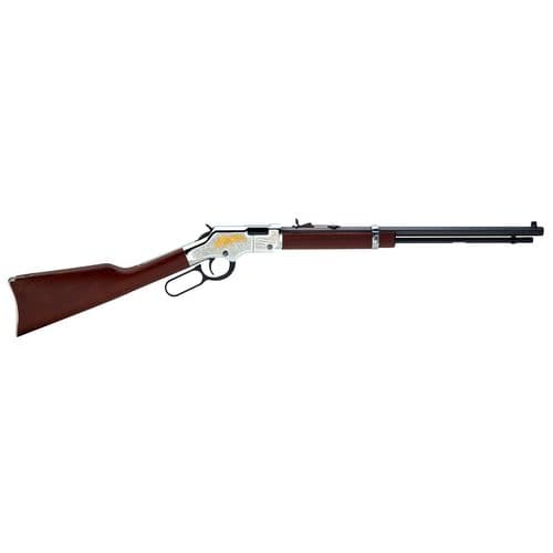 Henry H004GE Golden Eagle Silver Lever Action 22 Short,Long,LR 16 LR/21 Short 20" Octagon Barrel Nickel Plated American Walnut Right Hand Henry H004GE Golden Eagle Silver Lever Action 22 Short,Long,LR 16 LR/21 Short 20" Octagon Barrel Nickel Plated American Walnut Right Hand