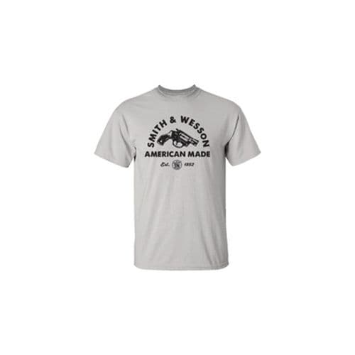 Smith and Wesson Men's American Made Tshirt - Silver Smith and Wesson Men's American Made Tshirt - Silver