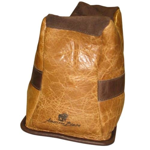 BenchMaster BMALBBKE American Bison Rifle Rest Front Bag Unfilled Brown Leather 24 oz BenchMaster BMALBBKE American Bison Rifle Rest Front Bag Unfilled Brown Leather 24 oz