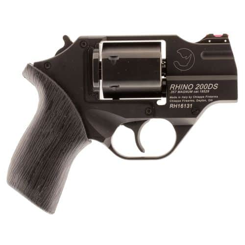 Chiappa Firearms CF340216 Rhino 200DS 357 Mag 6rd 2" Blued Cylinder Black Steel Barrel Black Anodized Aluminum Frame with Black Rubber Grip Chiappa Firearms CF340216 Rhino 200DS 357 Mag 6rd 2" Blued Cylinder Black Steel Barrel Black Anodized Aluminum Frame with Black Rubber Grip