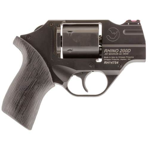 Chiappa Firearms CF340217 Rhino 200D 357 Mag 6rd 2" Blued Cylinder Black Steel Barrel Black Anodized Aluminum Frame with Black Rubber Grip Chiappa Firearms CF340217 Rhino 200D 357 Mag 6rd 2" Blued Cylinder Black Steel Barrel Black Anodized Aluminum Frame with Black Rubber Grip