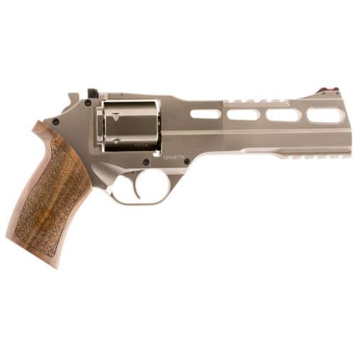 Chiappa Firearms 340224 Rhino 60DS 357 Mag 6rd 6" Nickel-Plated Steel Barrel & Cylinder Nickel-Plated Aluminum Frame with Walnut Grip Chiappa Firearms 340224 Rhino 60DS 357 Mag 6rd 6" Nickel-Plated Steel Barrel & Cylinder Nickel-Plated Aluminum Frame with Walnut Grip