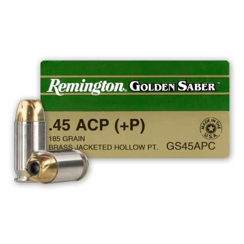 Remington Golden Saber .45 ACP +P 185 Grain JHP 25 Round Box Remington Golden Saber .45 ACP +P 185 Grain JHP 25 Round Box