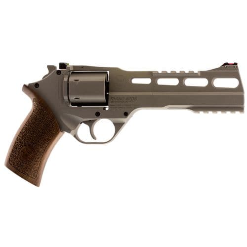 Chiappa Firearms CF340249 Rhino 60SAR *CA Compliant 357 Mag 6rd 6" Nickel-Plated Steel Barrel & Cylinder Nickel-Plated Aluminum Frame with Walnut Grip Chiappa Firearms CF340249 Rhino 60SAR *CA Compliant 357 Mag 6rd 6" Nickel-Plated Steel Barrel & Cylinder Nickel-Plated Aluminum Frame with Walnut Grip