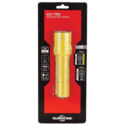 SureFire G2X Pro Flashlight, 15/600 Lumens LED - G2XDYL SureFire G2X Pro Flashlight, 15/600 Lumens LED - G2XDYL