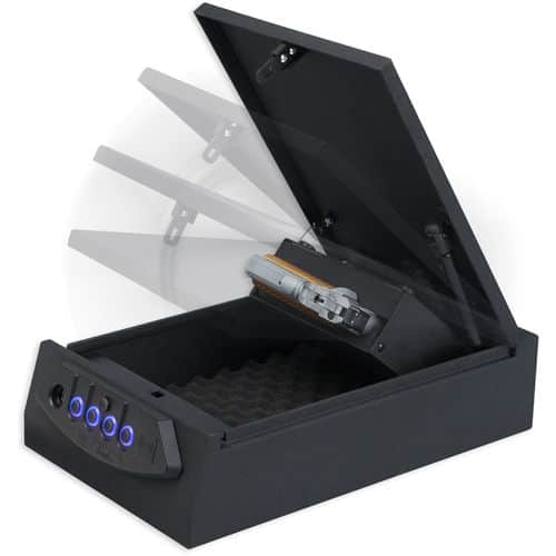 Bulldog BD4060 Magnum Top Load Vault Fingerprint/Key Entry Black Powder Coat Steel 14.80" x 9.30" x 3.60" Bulldog BD4060 Magnum Top Load Vault Fingerprint/Key Entry Black Powder Coat Steel 14.80" x 9.30" x 3.60"