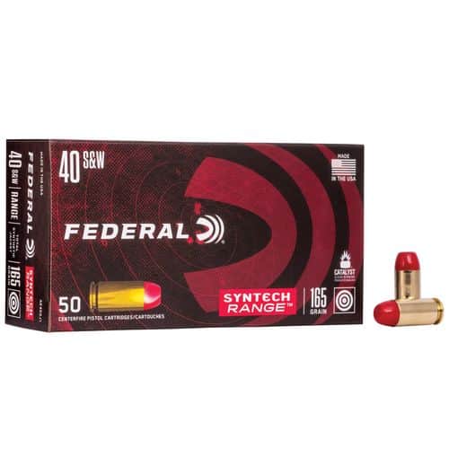 Federal AE40SJ1 American Eagle 40 S&W 165 gr Total Syntech Jacket Flat Nose (TSJFN) 50 Bx/ 10 Cs Federal AE40SJ1 American Eagle 40 S&W 165 gr Total Syntech Jacket Flat Nose (TSJFN) 50 Bx/ 10 Cs