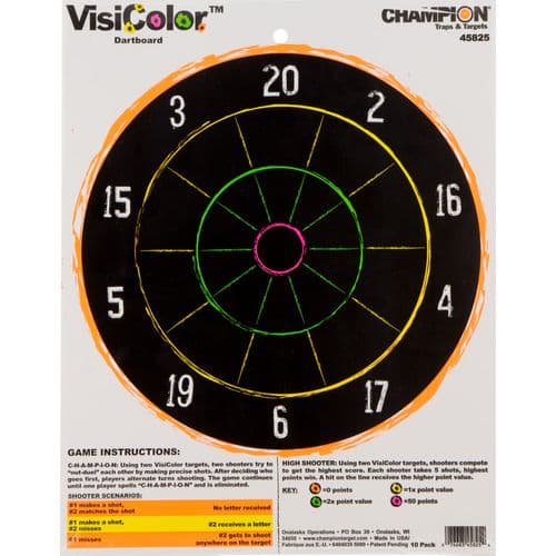Champion Targets 45825 VisiColor Dart Board Hanging Paper Target 11" x 14" Champion Targets 45825 VisiColor Dart Board Hanging Paper Target 11" x 14"