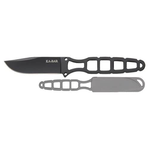 Ka-Bar 1118BP Skeleton 2.50" Fixed Clip Point Plain Black 5Cr15 SS Blade Black 5Cr15 SS Handle Ka-Bar 1118BP Skeleton 2.50" Fixed Clip Point Plain Black 5Cr15 SS Blade Black 5Cr15 SS Handle
