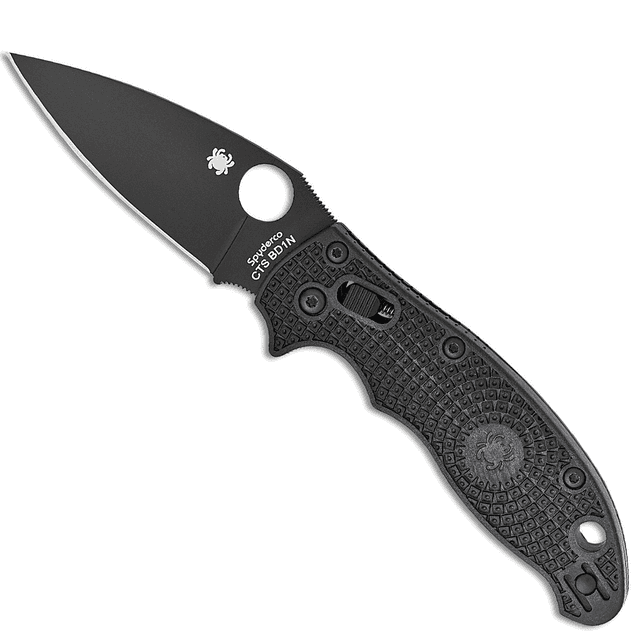 Spyderco C101PBBK2 Manix 2 Lightweight 3.37" Folding Drop Point Plain Black DLC CTS BD1N SS Blade/FRCP Black Handle 2 Spyderco C101PBBK2 Manix 2 Lightweight 3.37" Folding Drop Point Plain Black DLC CTS BD1N SS Blade/FRCP Black Handle 2