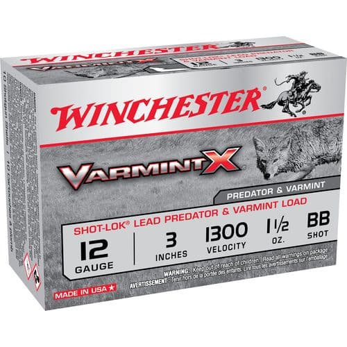 Winchester Ammo X123VBB Varmint X Shot-Lok 12 Gauge 3" 1 1/2 oz BB Shot 10 Bx/ 10 Cs Winchester Ammo X123VBB Varmint X Shot-Lok 12 Gauge 3" 1 1/2 oz BB Shot 10 Bx/ 10 Cs