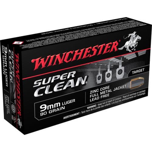 Winchester Ammo W9MMLF Super Clean 9mm Luger 90 gr Lead Free Full Metal Jacket 50 Bx/10 Cs Winchester Ammo W9MMLF Super Clean 9mm Luger 90 gr Lead Free Full Metal Jacket 50 Bx/10 Cs