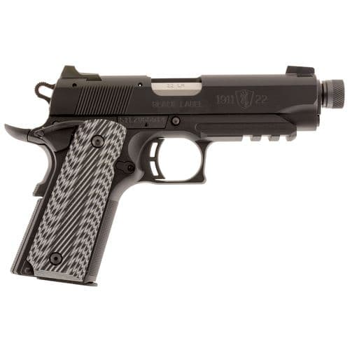 Browning 051821490 1911-22 Black Label Compact SR with Rail 22 LR 4.25" TB 10+1 Matte Black Matte Black Aluminum Slide Black & Gray G10 Grip Browning 051821490 1911-22 Black Label Compact SR with Rail 22 LR 4.25" TB 10+1 Matte Black Matte Black Aluminum Slide Black & Gray G10 Grip