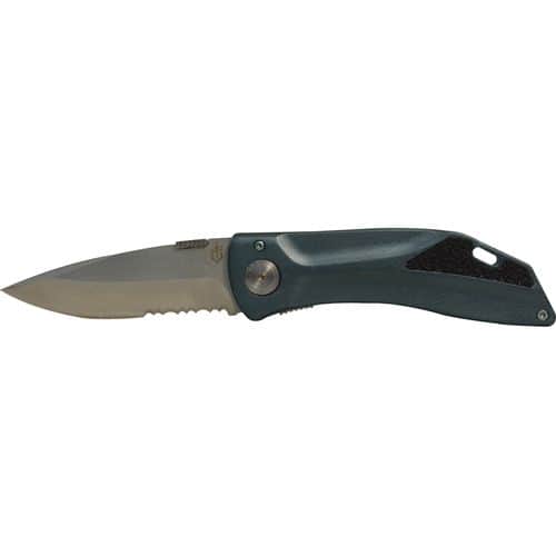 Gerber Impression Folding Pocket Knife 3" Serrated Drop Point Stainless Steel Blade Aluminum Handle Stainless Gerber Impression Folding Pocket Knife 3" Serrated Drop Point Stainless Steel Blade Aluminum Handle Stainless