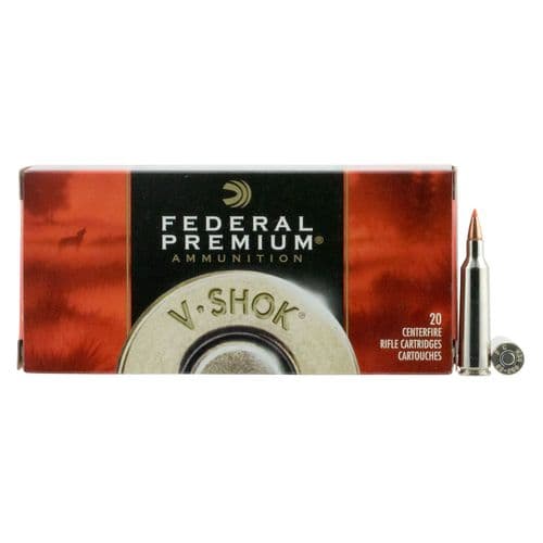 Federal P22250F Premium V- Shok 22-250 Rem 55 gr Nosler Ballistic Tip (NBT) 20 Bx/ 10 Cs Federal P22250F Premium V- Shok 22-250 Rem 55 gr Nosler Ballistic Tip (NBT) 20 Bx/ 10 Cs