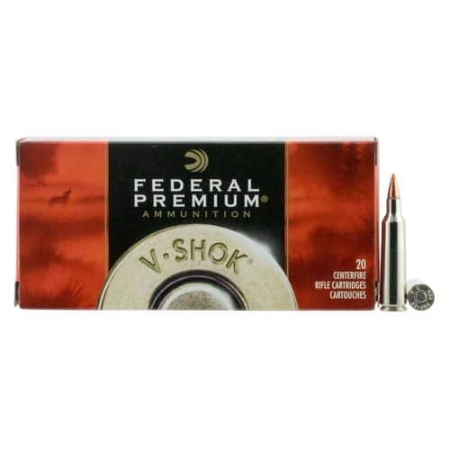 Federal P22250F Premium V- Shok 22-250 Rem 55 gr Nosler Ballistic Tip (NBT) 20 Bx/ 10 Cs Federal P22250F Premium V- Shok 22-250 Rem 55 gr Nosler Ballistic Tip (NBT) 20 Bx/ 10 Cs