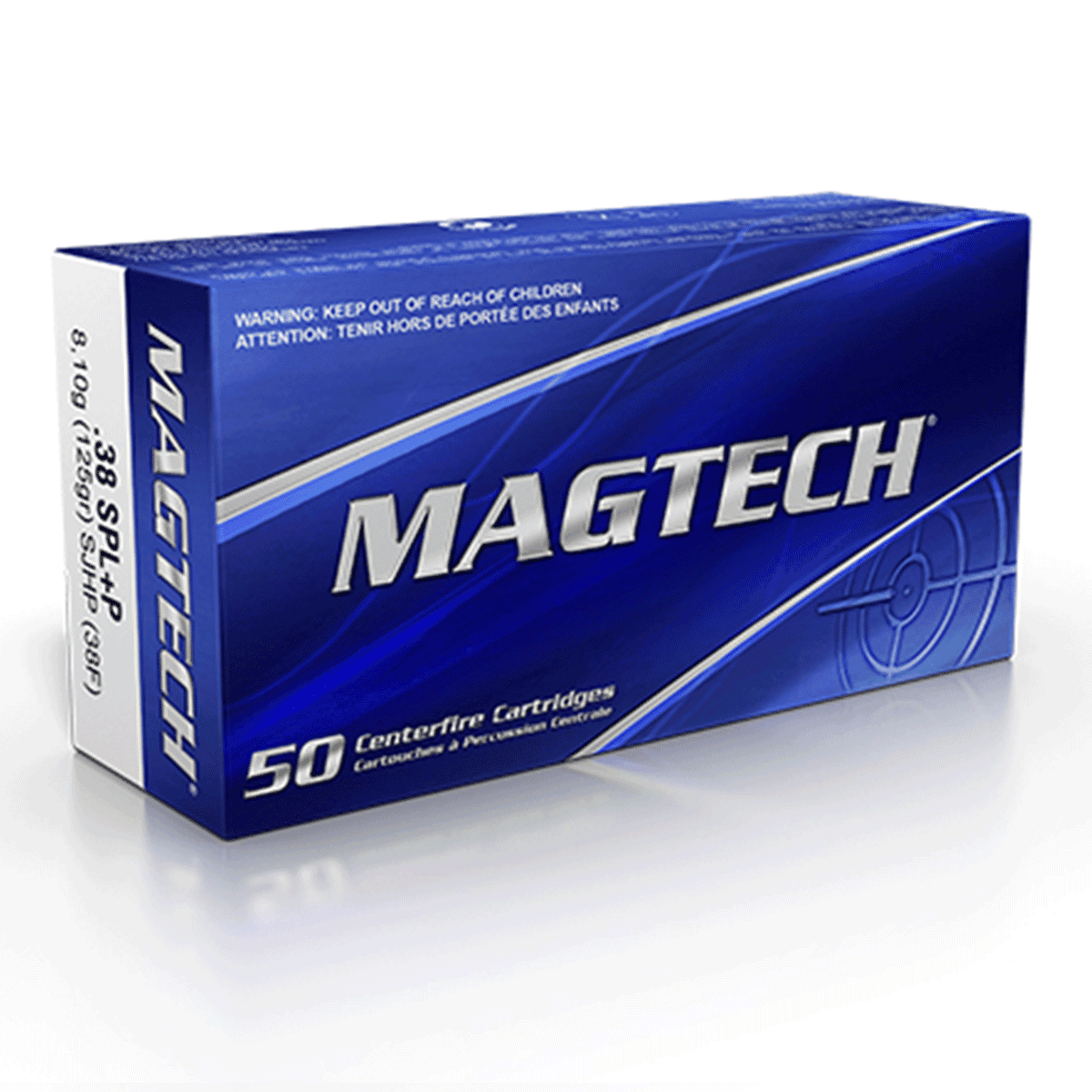 Magtech 38 Special +P 125 gr Semi Jacketed Hollow Point 50rd Magtech 38 Special +P 125 gr Semi Jacketed Hollow Point 50rd