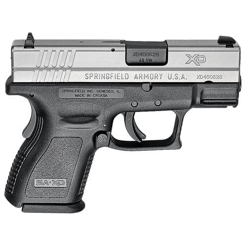 Springfield Armory XD9822 XD Sub-Compact *CA Compliant 40 S&W 3" 9+1 Railed Black Frame Stainless Steel Slide Black Polymer Grip Springfield Armory XD9822 XD Sub-Compact *CA Compliant 40 S&W 3" 9+1 Railed Black Frame Stainless Steel Slide Black Polymer Grip