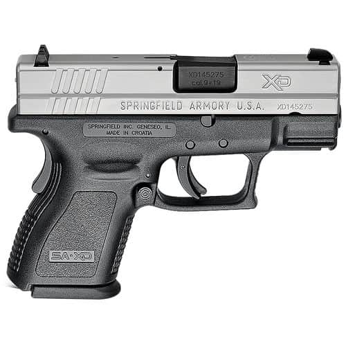 Springfield Armory XD9821 XD Sub-Compact *CA Compliant 9mm Luger 3" 10+1 Railed Black Frame Stainless Steel Slide Black Polymer Grip Springfield Armory XD9821 XD Sub-Compact *CA Compliant 9mm Luger 3" 10+1 Railed Black Frame Stainless Steel Slide Black Polymer Grip