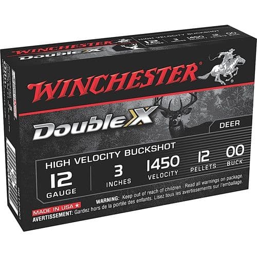 Winchester Ammo Double X High Velocity 12 Gauge 3" 12 Pellets 00 Buck Shot - SB12300 Winchester Ammo Double X High Velocity 12 Gauge 3" 12 Pellets 00 Buck Shot - SB12300