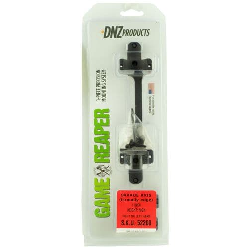 DNZ 52200 Game Reaper Scope Mount/Ring Combo Matte Black Savage Axis/Edge 1" Tube Aluminum Rifle DNZ 52200 Game Reaper Scope Mount/Ring Combo Matte Black Savage Axis/Edge 1" Tube Aluminum Rifle
