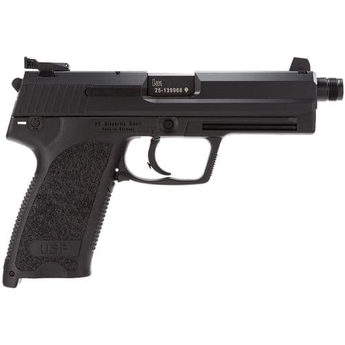 HK 81000350 USP Tactical V1 SA/DA 45 ACP 5.09" TB 12+1 (2) Black Polymer Frame Black Steel Slide Black Polymer Grip Manual, Decocker HK 81000350 USP Tactical V1 SA/DA 45 ACP 5.09" TB 12+1 (2) Black Polymer Frame Black Steel Slide Black Polymer Grip Manual, Decocker