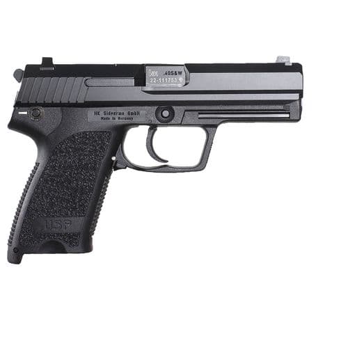 HK 81000322 USP V1 SA/DA 45 ACP 4.41" 12+1 (2) Black Black Steel Slide Black Polymer Grip HK 81000322 USP V1 SA/DA 45 ACP 4.41" 12+1 (2) Black Black Steel Slide Black Polymer Grip