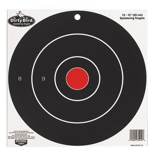Birchwood Casey 35825 Dirty Bird Bullseye Hanging Tagboard Target 8" 25 Per Pack Birchwood Casey 35825 Dirty Bird Bullseye Hanging Tagboard Target 8" 25 Per Pack