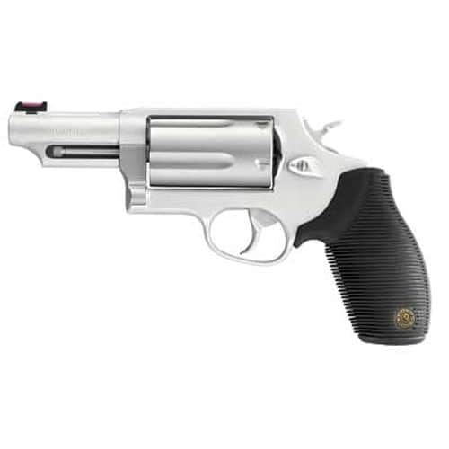 Taurus Judge 45/410 Revolver Single/Double 45 Colt (LC)/410 3" 5 Rd Black Ribber Grip Stainless 2 Taurus Judge 45/410 Revolver Single/Double 45 Colt (LC)/410 3" 5 Rd Black Ribber Grip Stainless 2