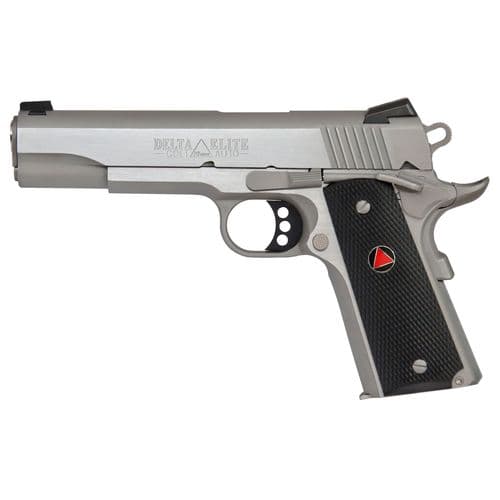 Colt Mfg O2020XE 1911 Delta Elite 10mm Auto 5" 8+1 Stainless Steel Black Polymer with Integrated Delta Medallion Grip Colt Mfg O2020XE 1911 Delta Elite 10mm Auto 5" 8+1 Stainless Steel Black Polymer with Integrated Delta Medallion Grip
