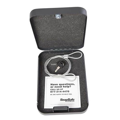 SnapSafe 75220 Lock Box 2XL Key Entry Black Steel 11.50" L x 8.50" W x 2.50" D SnapSafe 75220 Lock Box 2XL Key Entry Black Steel 11.50" L x 8.50" W x 2.50" D