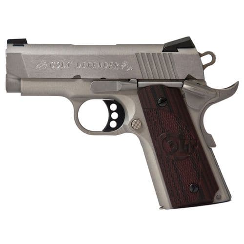 Colt Mfg O7000XE 1911 Defender 45 ACP 3" 7+1 Stainless Steel Black Cherry G10 Grip Colt Mfg O7000XE 1911 Defender 45 ACP 3" 7+1 Stainless Steel Black Cherry G10 Grip