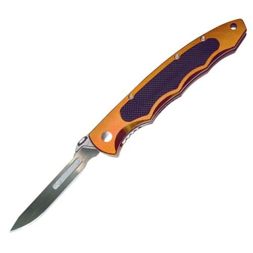 Havalon Knives XTC-60AEDGE Piranta Edge 2.75" Folding Plain 60A Stainless Steel Blade G10 Black Inserts/Orange Handle Havalon Knives XTC-60AEDGE Piranta Edge 2.75" Folding Plain 60A Stainless Steel Blade G10 Black Inserts/Orange Handle