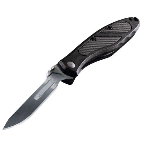 Havalon Knives XTC-60AZ Piranta Z 2.75" Folding Replaceable Plain Stainless Steel Blade Black Polymer Black Handle Havalon Knives XTC-60AZ Piranta Z 2.75" Folding Replaceable Plain Stainless Steel Blade Black Polymer Black Handle