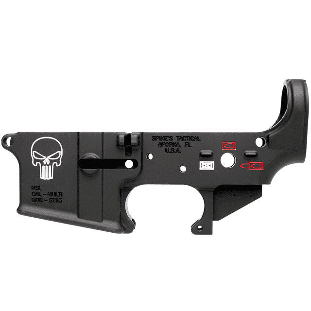 Spikes Tactical Punisher Stripped Lower Receiver Multi-Caliber AR-15 Spikes Tactical Punisher Stripped Lower Receiver Multi-Caliber AR-15