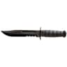 Ka-Bar 1212 Fighting/Utility  7" Fixed Clip Point Part Serrated Black 1095 Cro-Van Blade Black Kraton G Handle Ka-Bar 1212 Fighting/Utility  7" Fixed Clip Point Part Serrated Black 1095 Cro-Van Blade Black Kraton G Handle