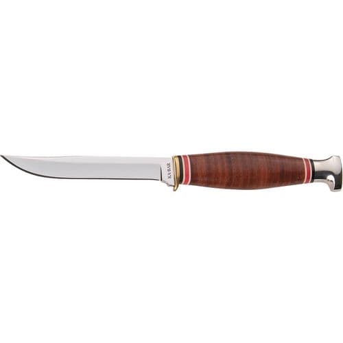 Ka-Bar 1226 Little Finn 3.63" Fixed Clip Point Plain 1.4116 Stainless Steel Blade Leather Handle Ka-Bar 1226 Little Finn 3.63" Fixed Clip Point Plain 1.4116 Stainless Steel Blade Leather Handle