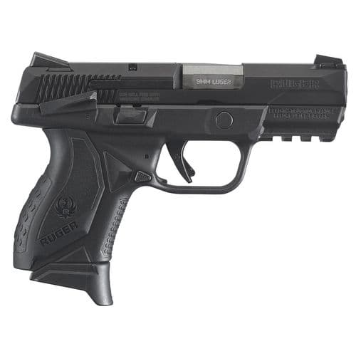 Ruger 8633 American Pistol Compact 9mm Luger 3.55" 10+1 Black Black Nitride Stainless Steel Slide Black Wraparound Ergonomic Grip Manual Safety Ruger 8633 American Pistol Compact 9mm Luger 3.55" 10+1 Black Black Nitride Stainless Steel Slide Black Wraparound Ergonomic Grip Manual Safety