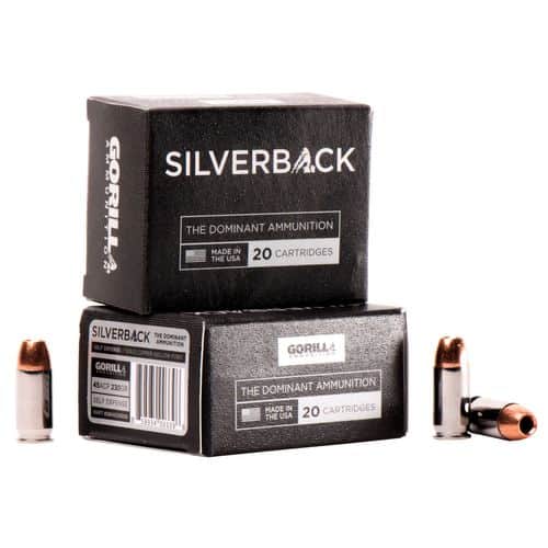 Gorilla SB45230SD Silverback Self Defense 45 ACP 230 gr Solid Copper Hollow Point (SCHP) 20 Bx/ 10 Cs Gorilla SB45230SD Silverback Self Defense 45 ACP 230 gr Solid Copper Hollow Point (SCHP) 20 Bx/ 10 Cs