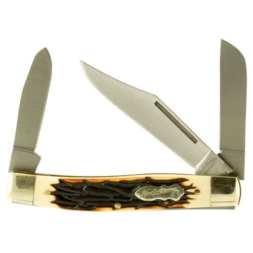 Uncle Henry 885UH Senior Rancher 3" Folding Clip/Sheepsfoot/Spey Plain 7Cr17MoV SS Blade Staglon Handle Uncle Henry 885UH Senior Rancher 3" Folding Clip/Sheepsfoot/Spey Plain 7Cr17MoV SS Blade Staglon Handle