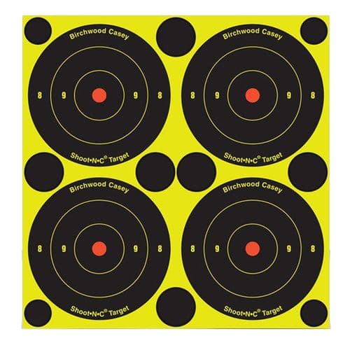 Birchwood Casey 34315 Shoot-N-C  Self-Adhesive Paper Bullseye Black/Yellow 12 Per Pkg Birchwood Casey 34315 Shoot-N-C  Self-Adhesive Paper Bullseye Black/Yellow 12 Per Pkg