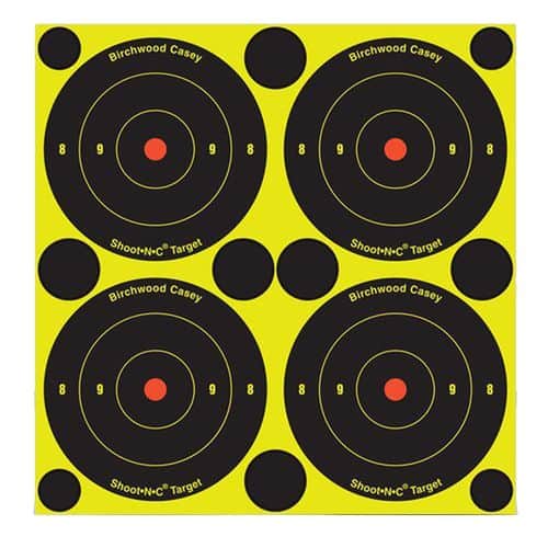 Birchwood Casey 34315 Shoot-N-C Self-Adhesive Paper Bullseye Black/Yellow 12 Per Pkg Birchwood Casey 34315 Shoot-N-C Self-Adhesive Paper Bullseye Black/Yellow 12 Per Pkg